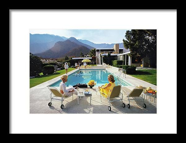 Poolside Glamour Framed Print