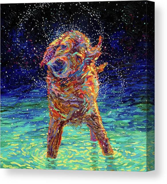 Moonlight Swim Canvas Print