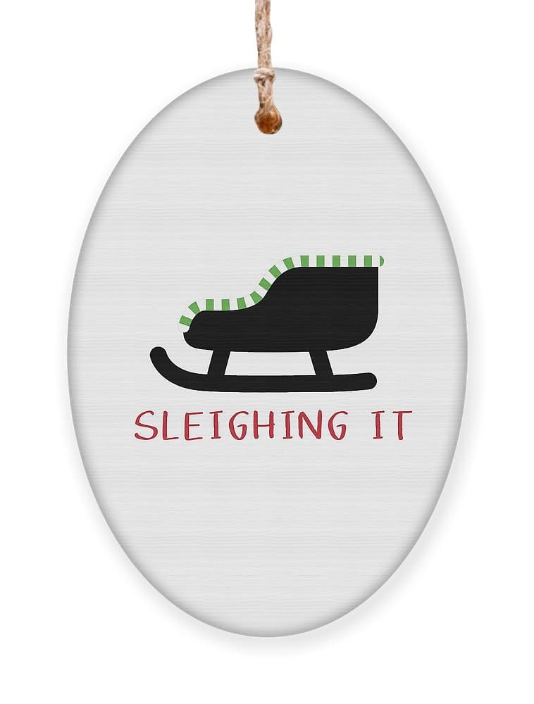 Sleighing It- Art By Linda Woods Ornament