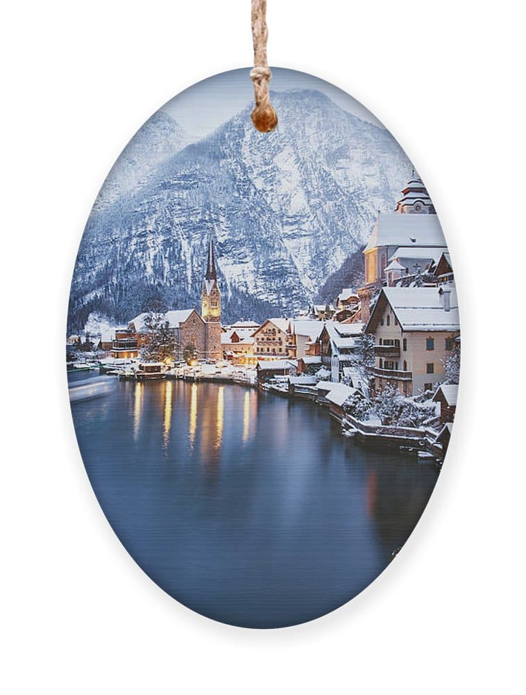 Winter View Of Hallstatt Traditional Ornament