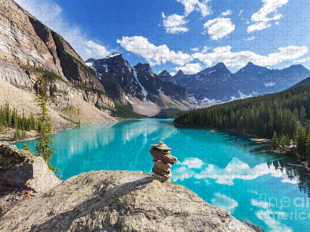 Beautiful Moraine Lake In Banff Jigsaw Puzzle