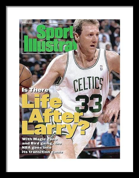Boston Celtics Larry Bird... Sports Illustrated Cover Framed Print